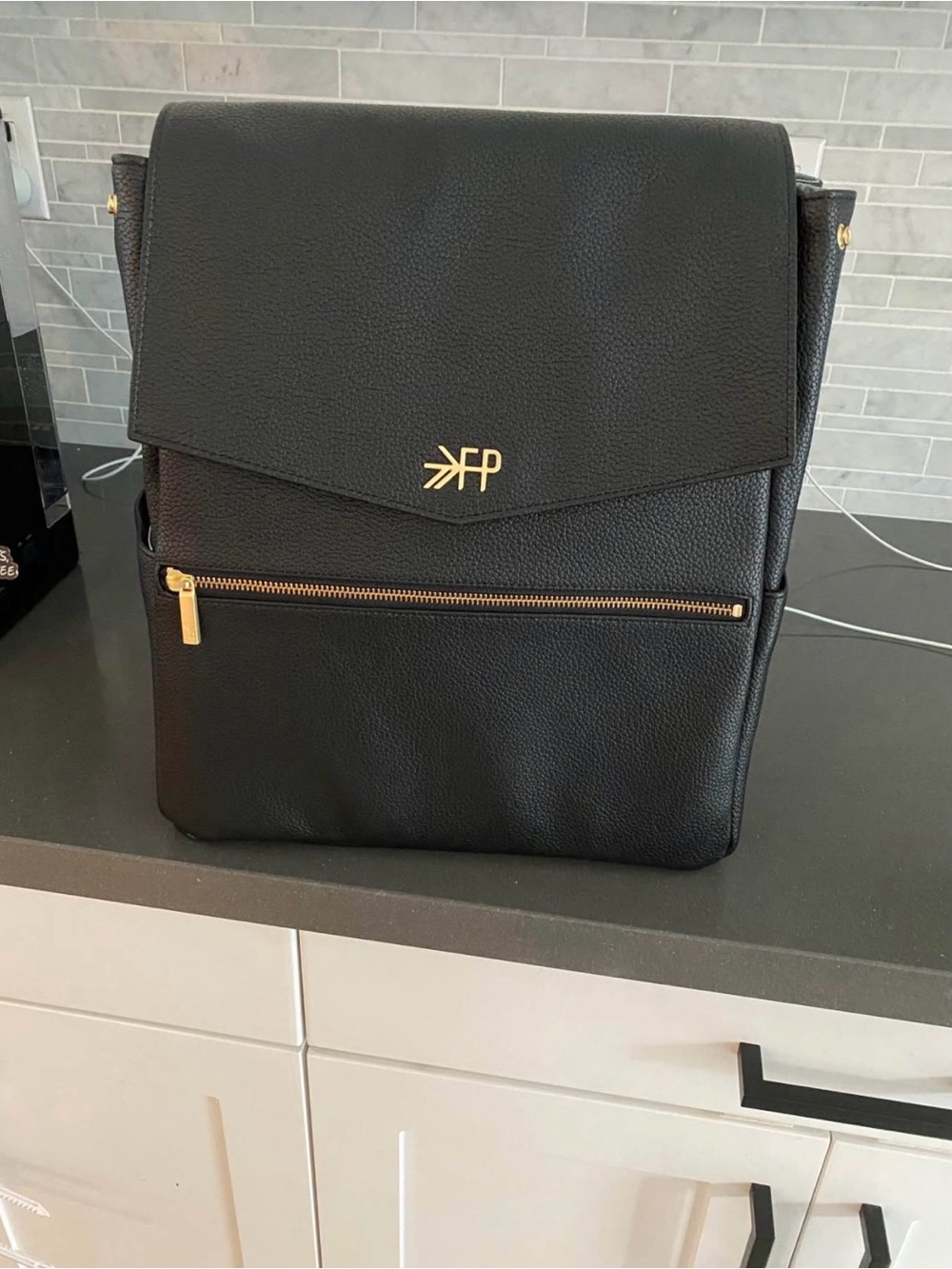 Freshly Picked Black Diaper Bag